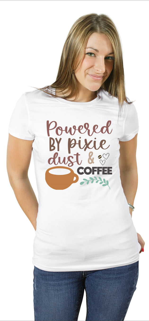 Pixie dust and coffee tee - Daylight Burnout Creations 